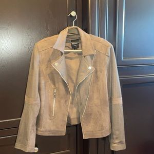 NWOT Insight Mesh & Leather Taupe/Brown Jacket